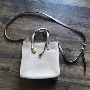 Marc Jacobs The Grind Mini Tote Crossbody Bag Taupe